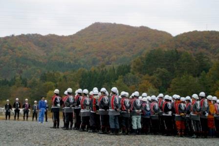 団員整列