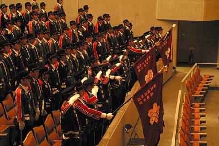 団員整列