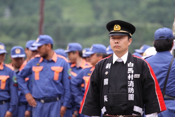 団長と団員整列