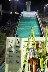 ジャンプ台と入賞選手