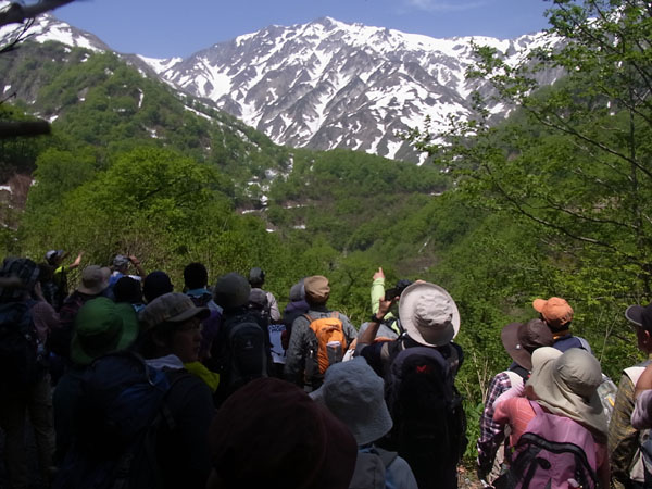 雪山と参加者