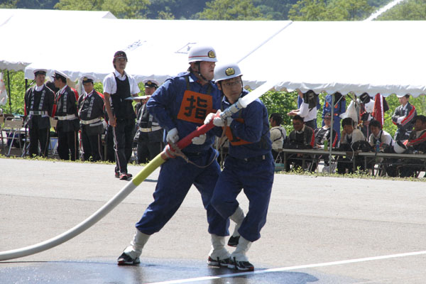小型ポンプ放水