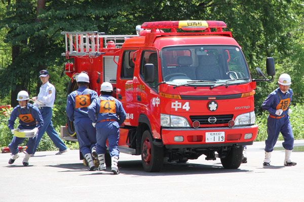 ポンプ車行動開始