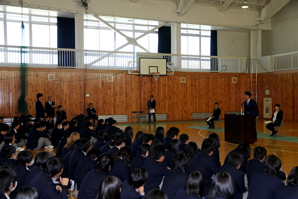 渡部選手に質問高校生