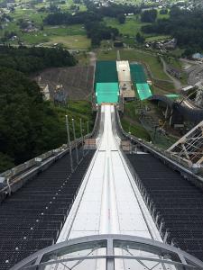 選手の目線の滑走面