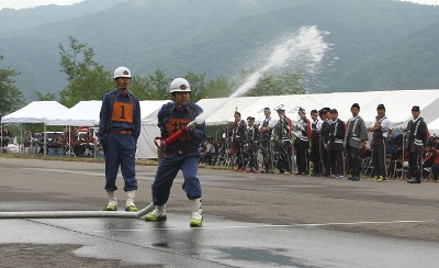 小型ポンプ競技放水