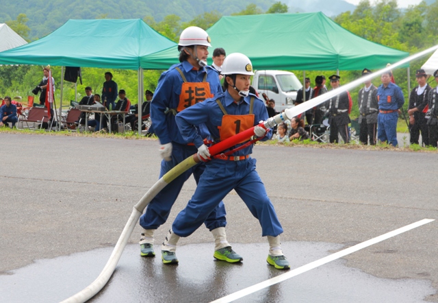 小型ポンプ放水
