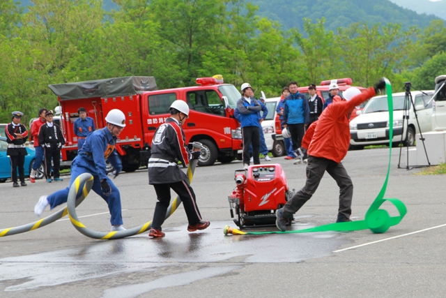 放水競技ホース延長
