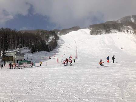 スキー大会ゲレンデの様子