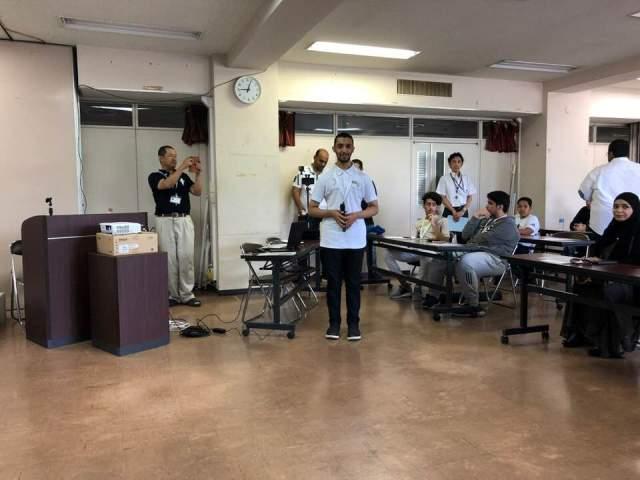 UAEから白馬村にきた学生の研修の様子の写真