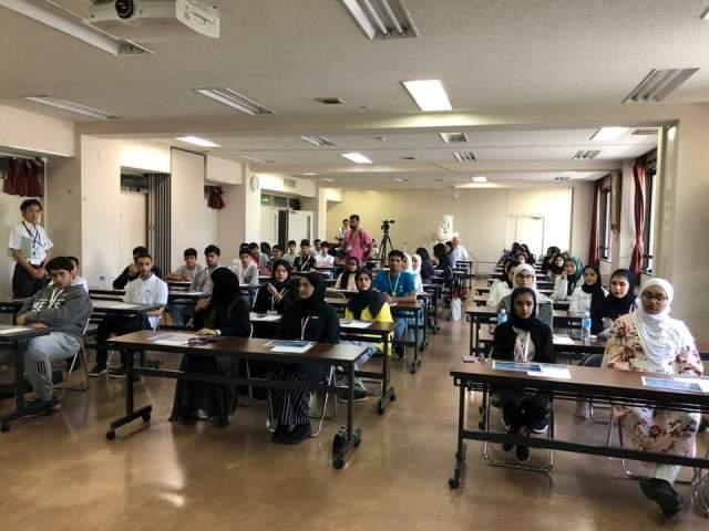 UAEから白馬村にきた学生の研修の様子の写真