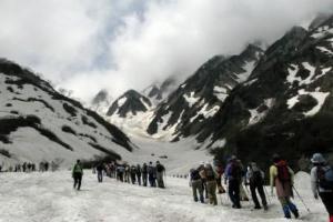 記念登山大雪渓