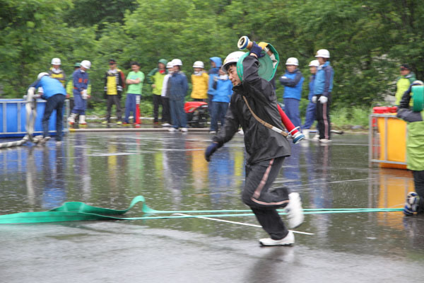 放水競技ホース延長