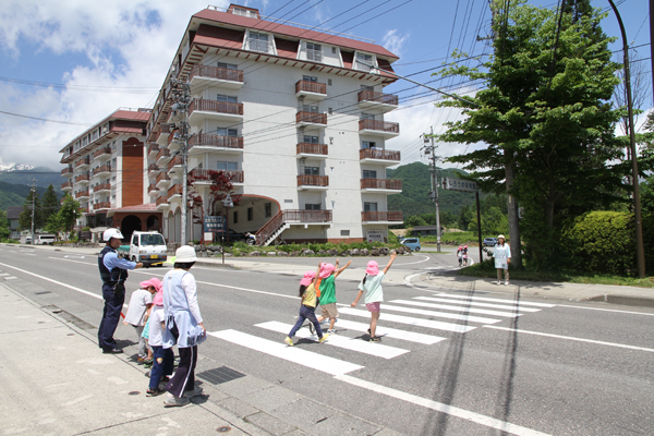 横断歩道の練習