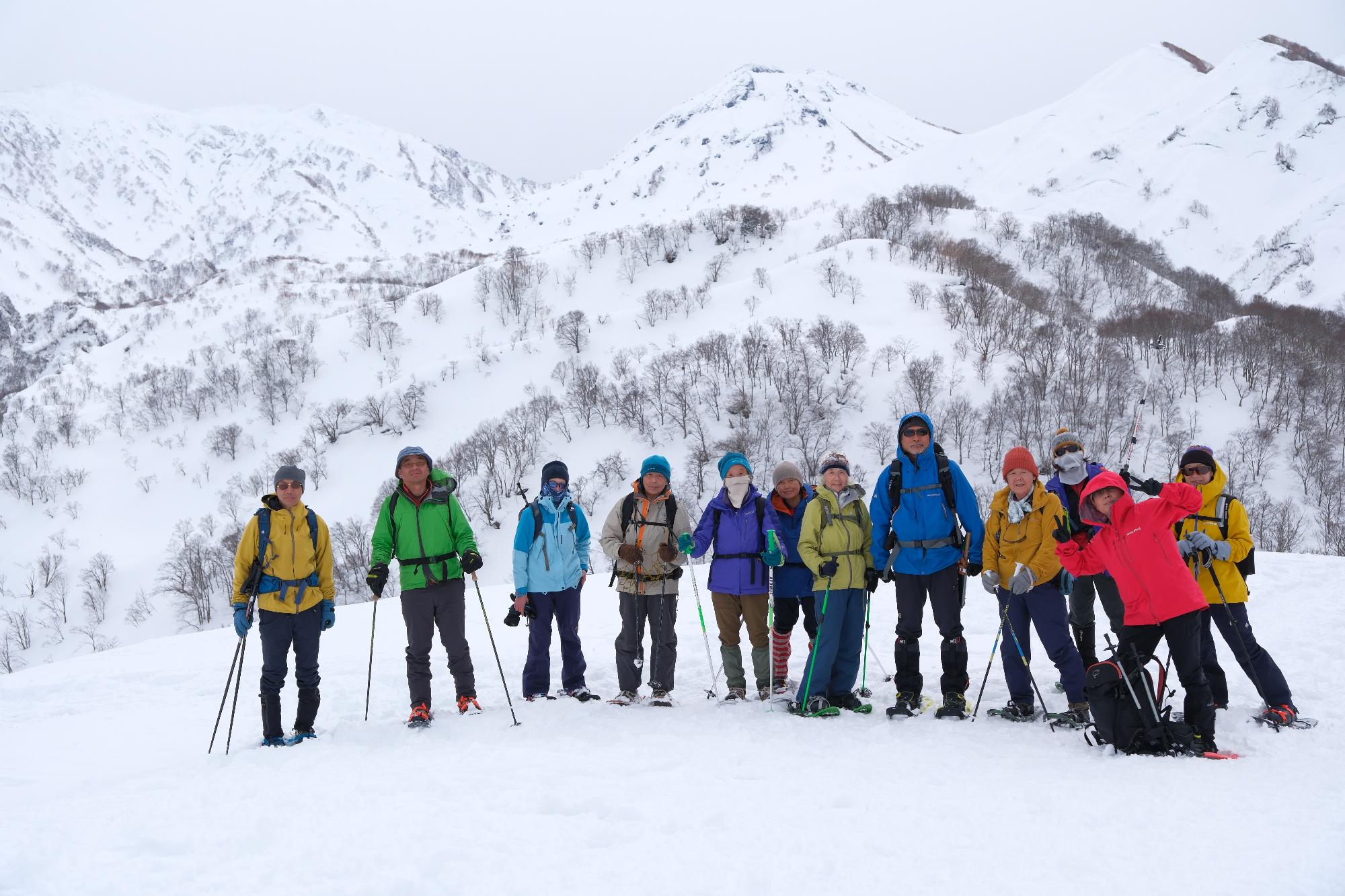 早川谷スノーシューの様子