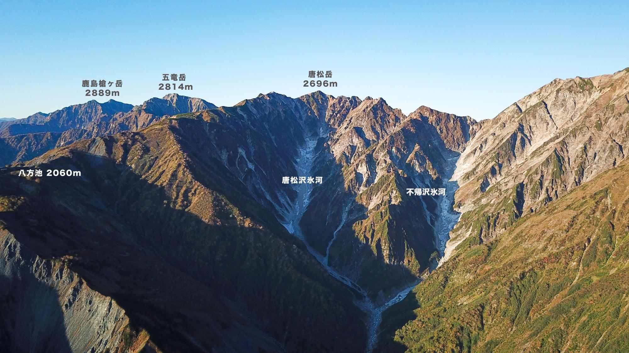 不帰沢氷河の写真