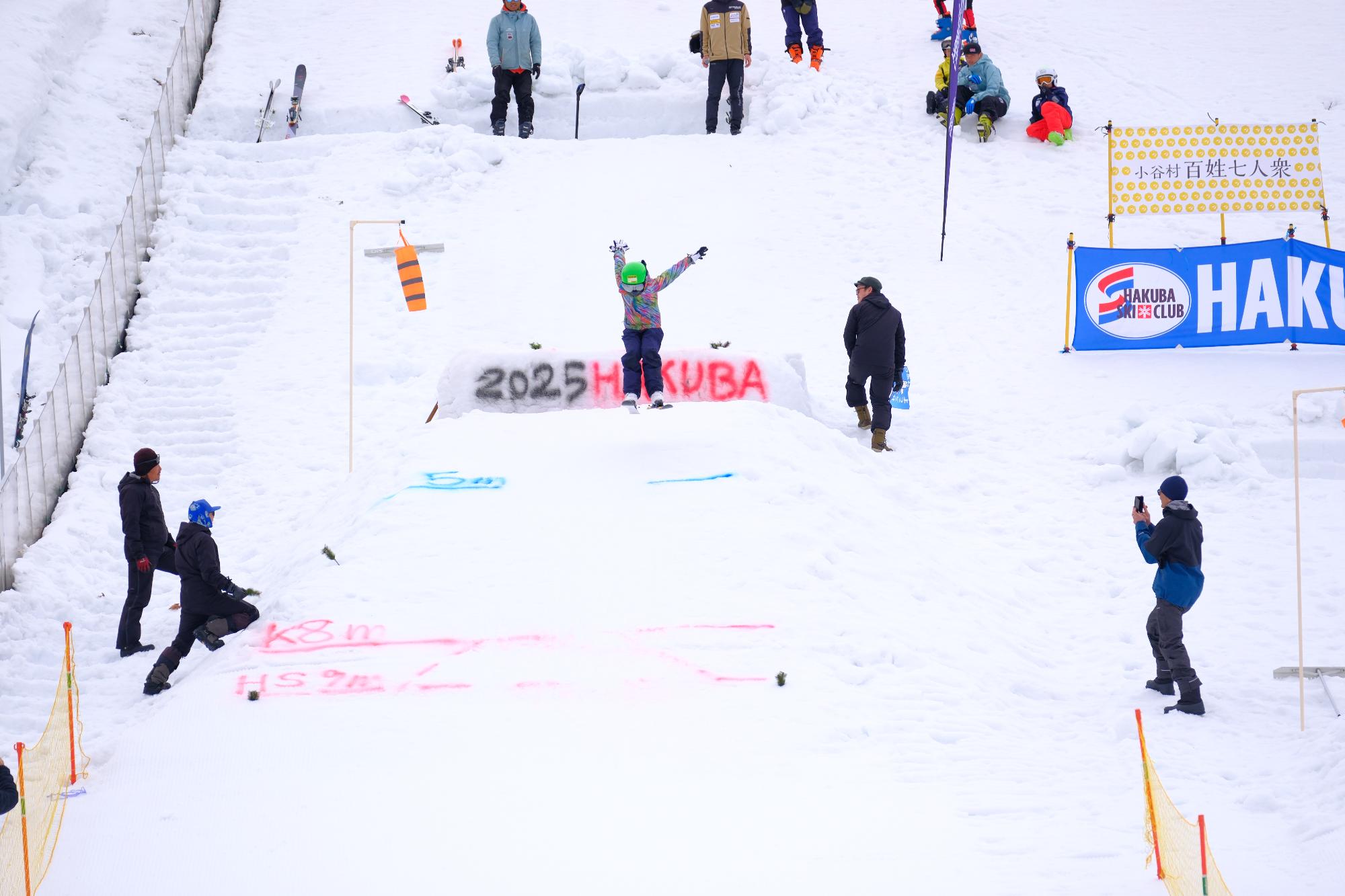 スキージャンプ体験の様子