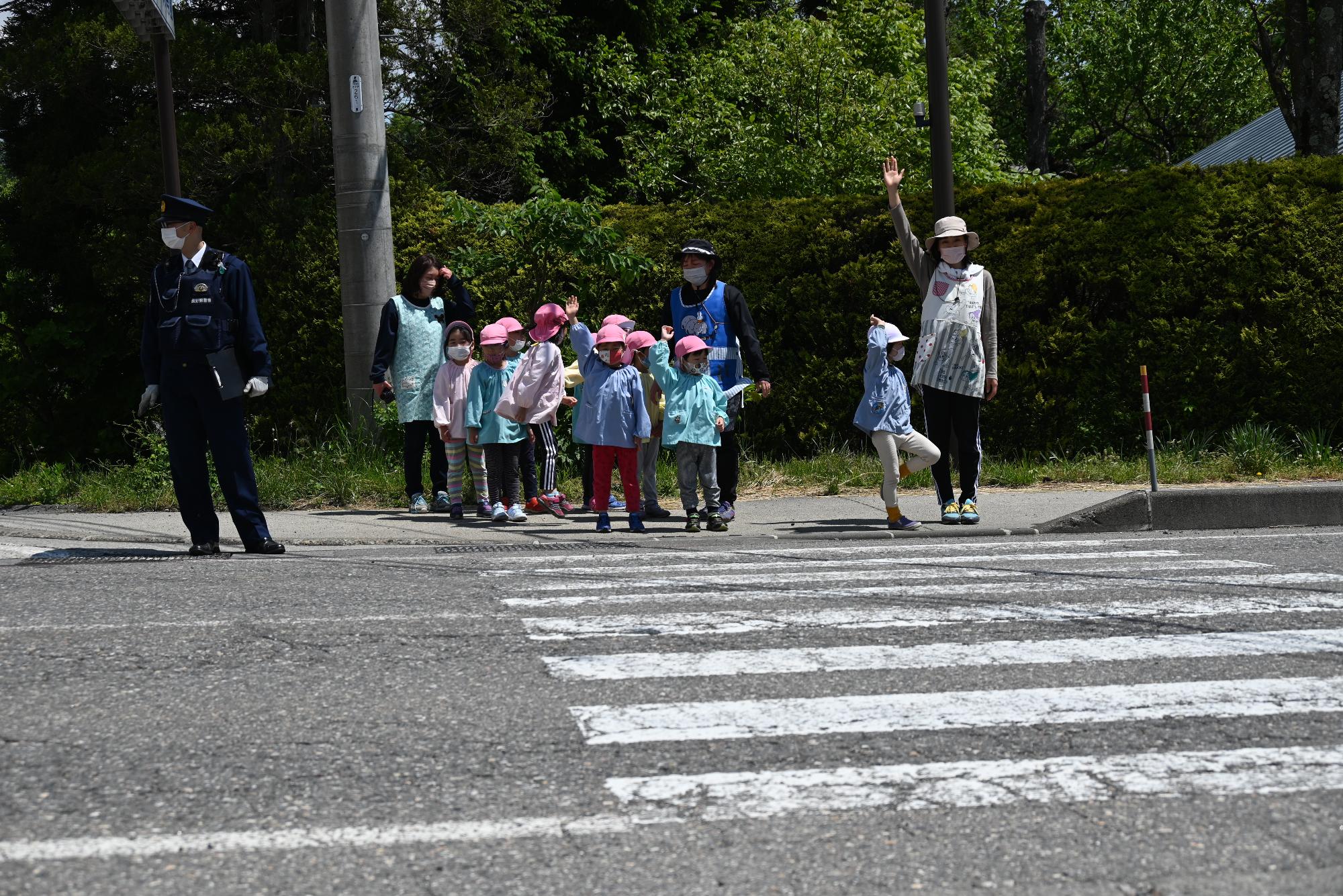 しろうま保育園交通安全教室