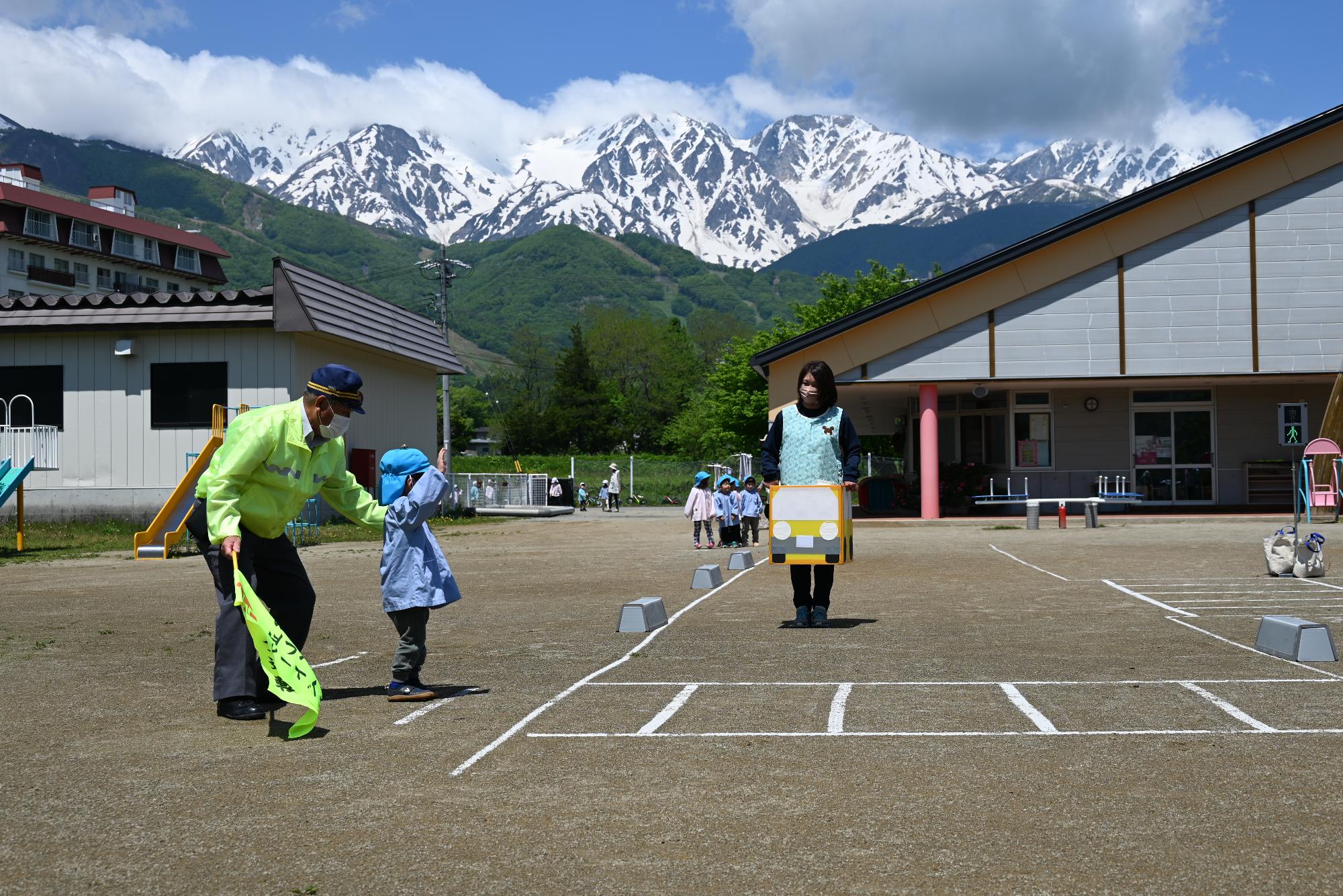 しろうま保育園交通安全教室