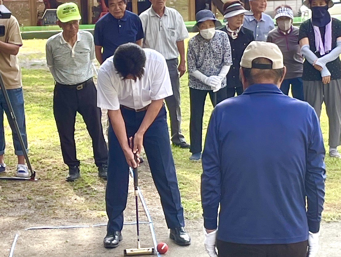 白馬村シニアクラブのゲートボール大会