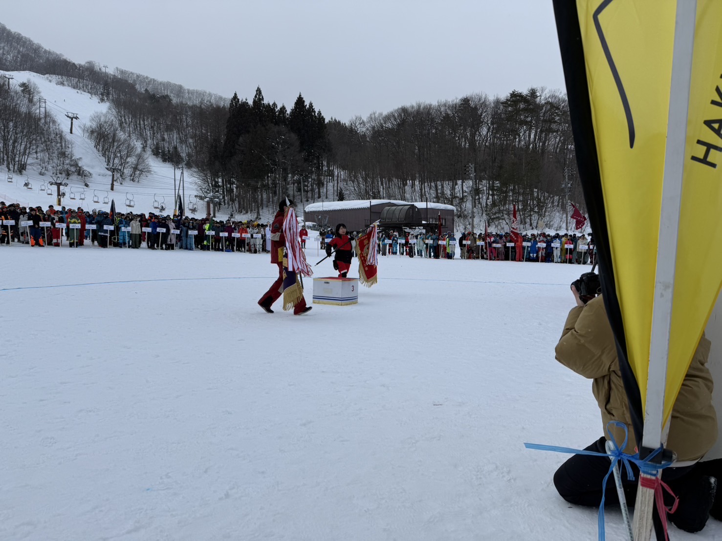 全国学生岩岳スキー大会の開会式