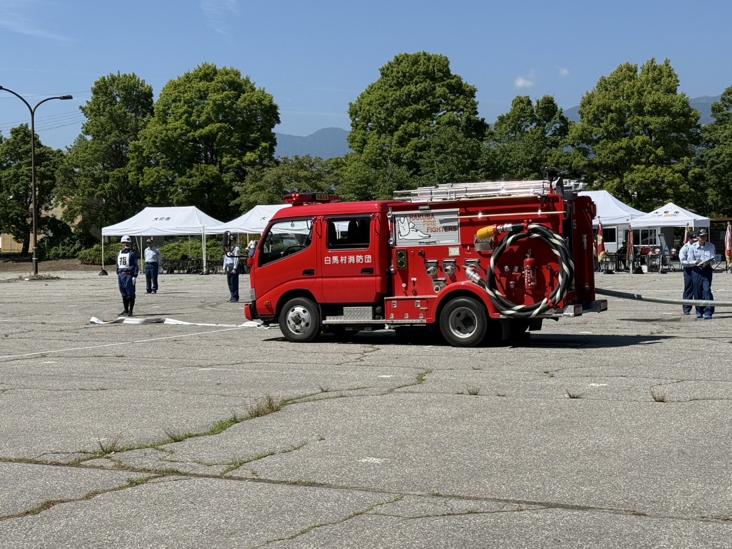大北地区消防ポンプ操法大会とラッパ吹奏大会