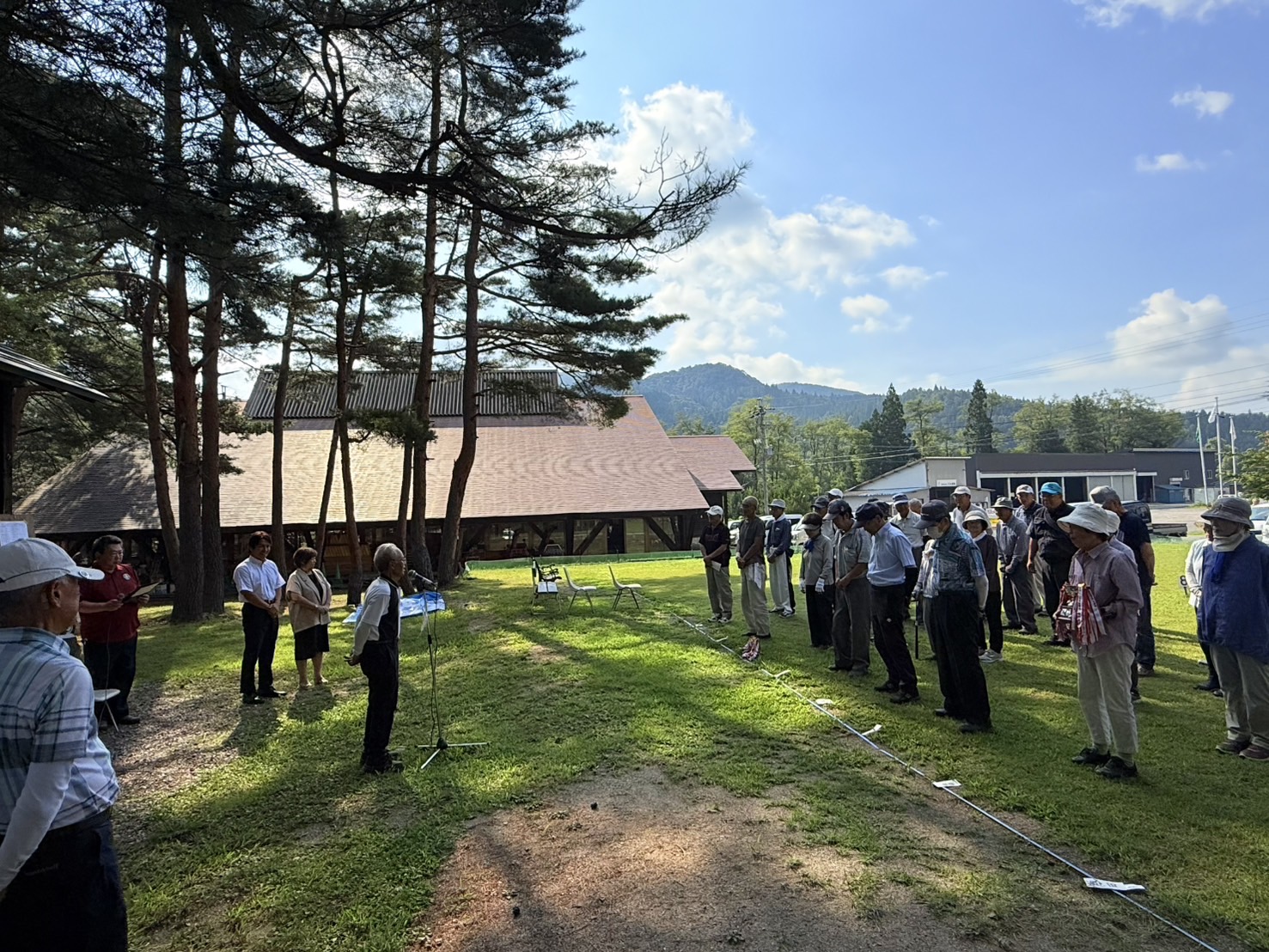 白馬村シニアクラブゲートボール大会開会式