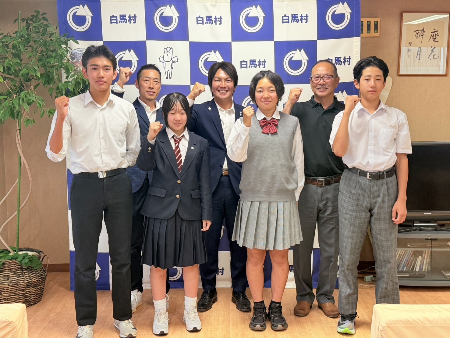 第63回全国中学校スキー大会において優勝・入賞を果たした白馬中学校の生徒