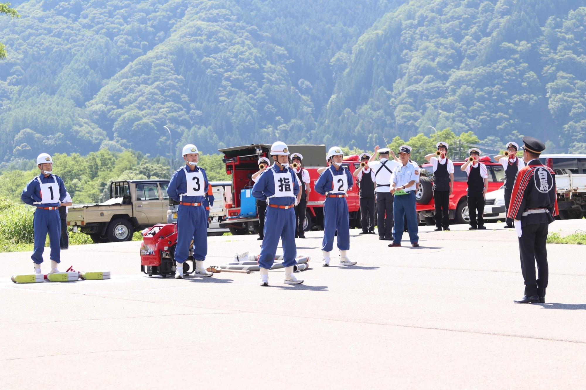 白馬村消防ポンプ操法大会