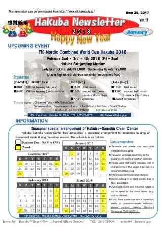 Hakuba Newsletter  Jan 2018