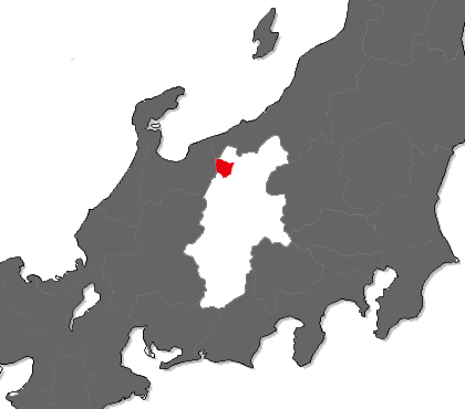 白馬村の位置図