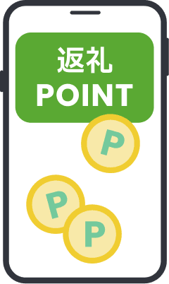 返礼ポイントを受け取るイメージ